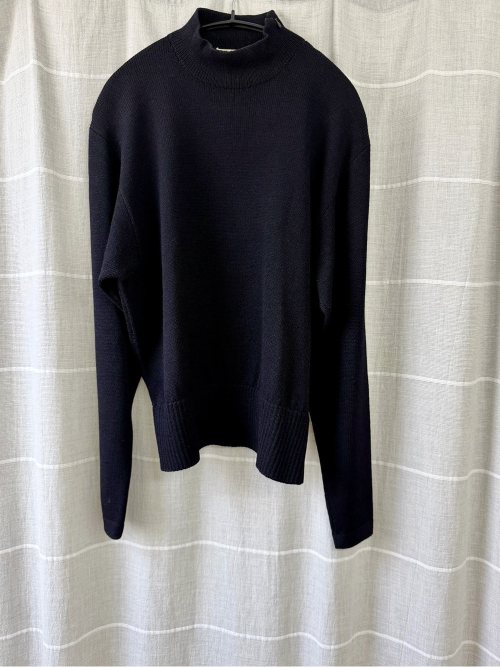 Vintage St. John Separates Santana Knit Black Mock Neck Sweater